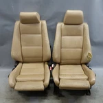 87-93 Bmw E30 Convertible Front Sport Seat Pair Natur Beige Leather Oem. Fixed Price $1155.75.