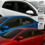 Tape-on Rain Guard Window Visor Dark Grey 4PCS For 1990-1994 Mazda 323. Fixed Price $28.77.