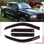 Fits 00-04 Dodge Dakota Crew Cab Channel Window Visors Sun Rain Deflector 4PC. Fixed Price $28.69.
