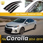 Fits Toyota Corolla 2014-2019 Window Visor Rain Sun Guard Vent Deflectors. Fixed Price $35.99.