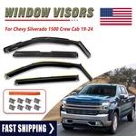 Window Visors For Chevy Silverado 1500 Crew Cab 19-25 Rain Guard Vent Shade Usa. Fixed Price $36.95.