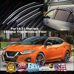 Fits 2016-2023 Nissan Maxima Chrome Trim Window Vent Visor Sun Guard Deflector. Fixed Price $36.99.