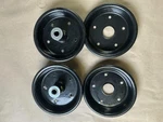 Lot Of Harbor Freight 13IN Flat-free Tire Black Steel Wheel Hub Discs 67649. Fixed Price $17.99.