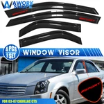Fits 03-07 Cadillac Cts Window Visors Vent Rain Guard Shade W/ Red Sport 4PC Set. Fixed Price $42.49.