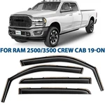 Rain Guards Vent Visors Shade For 2019-2026 Ram 2500/3500 Crew Cab. Fixed Price $73.49.