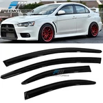 Window Visors Fits 08-17 Mitsubishi Lancer Rain Sun Guard Shade Deflector. Fixed Price $26.35.