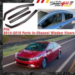 In-channel Vent Window Visor Rain Sun Shade Deflectors Fits Forte 2014-2018. Fixed Price $58.69.