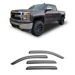 Blackhorse Tapeon Rain Guards Fit 15-19 Silverado 3500HD Crew Smoke 14-CHSLCC-14. Fixed Price $58.96.