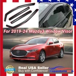Fits Mazda 3 Sedan 2019-2024 In-channel Window Visors Sun Guards Weather Shields. Fixed Price $53.99.
