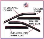 Channel Rain Guards Smoked Window Visors 4PCS For Kia Sorento 2011-2015. Fixed Price $89.29.