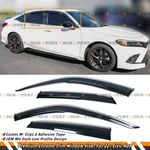 For 2022 Honda Civic Sedan Mu Style Chrome Trim Window Visor Rain Guard W/ Clips. Fixed Price $36.35.