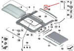 New Bmw F30, F80 Sunroof Moulding 54107276420 Genuine. Fixed Price $294.56.