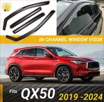 Fits 2019-2024 Infiniti QX50 In-channel Vent Shade Visor Sun Guard Bug Deflector. Fixed Price $59.89.