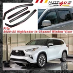 In-channel Window Visors Rain Guard Deflectors Fits 2020-2025 Toyota Highlander. Fixed Price $45.99.
