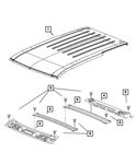 Genuine Mopar Roof Bow 55396908AA. Fixed Price $15.86.