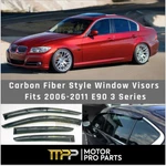 For 06-11 Bmw 3SERIES E90 Carbon Print Trim Window Visors Rain Guards Deflectors. Fixed Price $45.99.