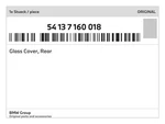 Genuine Bmw Glass Cover, Rear 54-13-7-160-018 New. Fixed Price $781.79.
