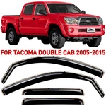 Rain Guards Vent Visors Shade For 2005-2015 Toyota Tacoma Double Cab. Fixed Price $62.99.