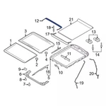 Genuine Ford Sunroof Drip Rail ML3Z-1654022-B. Fixed Price $154.27.