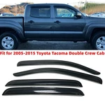 Fit 2005-2015 Toyota Tacoma Double Cab Window Visors Sun Vent Shade Rain Guard. Fixed Price $27.99.