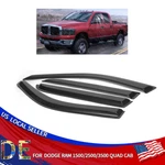 Oem 02-09 Dodge Ram 1500 2500 3500 Quad/crew Cab Window Visors Rain Guard Vent. Fixed Price $27.49.