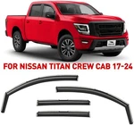 Rain Guards Vent Visors Shade For 2017-2024 Nissan Titan Crew Cab. Fixed Price $62.99.