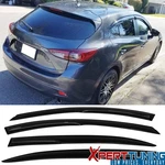 Fits 14-19 Mazda 3 Sedan Hatchback Mugen Style Window Visors Vent Deflector 4PCS. Fixed Price $26.26.
