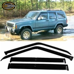 Fits 1984-2001 Jeep Cherokee Xj Bj Window Visors Rain Sun Guard Vent. Fixed Price $27.97.