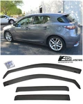 Jdm Smoke Tinted Sleek Side Vents Sun Shade Window Visors For 11-17 Lexus CT200H. Fixed Price $532.99.
