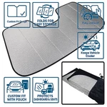 Premium Custom Fit Folding Visor Sunshade W/ Bag For Silverado 2014-19 Crew. Fixed Price $38.75.