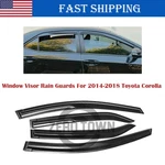 Window Visor For 2014-2018 Toyota Corolla Out-channel Vent Rain Guard Deflectors. Fixed Price $19.99.