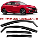 Rain Guards Vent Visors Shade For 2016-2021 Honda Civic Hatchback. Fixed Price $62.99.