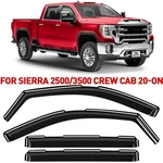 Rain Guards Vent Visors Shade For 20-26 Gmc Sierra 2500HD/3500HD Crew Cab. Fixed Price $62.99.