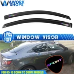 Fits 05-10 Scion Tc Window Visors Smoke Vent Rain Guard Shade 2PC W/ Laser Sport. Fixed Price $42.49.