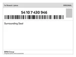 Genuine Bmw Surrounding Seal 54-10-7-430-946 New. Fixed Price $88.57.