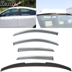 Fits 16-21 Civic 10TH Sedan Ikon Roof Spoiler + Oe Window Visors W/chrome Trim. Fixed Price $97.99.