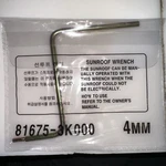 Hyundai 81675-3K000 Sunroof Wrench Assembly Oem, 2004-2011. Fixed Price $15.00.
