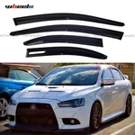 Smoke Tinted Window Visors Sun Rain Guards Vent For 08-17 Mitsubishi Lancer Evo. Fixed Price $27.61.