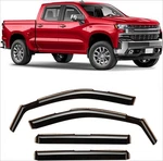 In-channel Rain Guards Vent Visors Shade For 2019-2026 Chevy Silverado Crew Cab. Fixed Price $57.99.