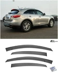 Eos Visors For 09-17 Infiniti FX35 FX37 FX50 QX70 Side Window Vent Rain Guards. Fixed Price $24.99.