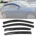 Fits 14-19 Mazda 3 Sedan Hatchback Mugen Style Window Visors Acrylic 4PC Set. Fixed Price $26.26.