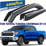 Rain Guards Vent Visors Shade For 2007-2021 Toyota Tundra Crewmax Shatterproof. Fixed Price $104.99.