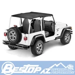Bestop Header Bikini Safari Version For '97-'02 Jeep Wrangler Tj Mesh 52531-11. Fixed Price $129.99.