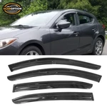 Fits 14-19 Mazda 3 Sedan Hatchback Mugen Style Window Visors Rain Sun Guard Vent. Fixed Price $26.26.