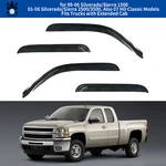 Fits 99-06 Chevy Silverado Gmc Sierra Extended Cab Acrylic Window Visors 4PC Set. Fixed Price $39.99.