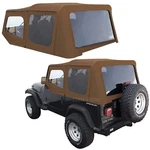 Jeep Wrangler Yj Soft Top, 88-95, W/ Upper Doors, Tinted Windows, Spice Denim. Fixed Price $325.59.