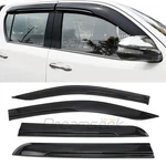 Window Visor Sun Rain Guards For Toyota Hilux Revo 2015+ Vent Black 4PCS. Fixed Price $52.99.