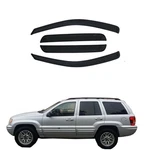 Fit 99-04 Jeep Grand Cherokee Wj Sun/rain Guard Smoke Vent Window Visors Shade. Fixed Price $36.99.