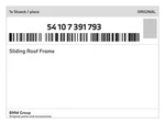 Genuine Bmw Sliding Roof Frame 54-10-7-391-793 New. Fixed Price $1788.64.