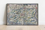 1491 Medieval Map Of The Holy Land French Biblical Imagery Poster Wall Art Decor. Fixed Price $21.95.